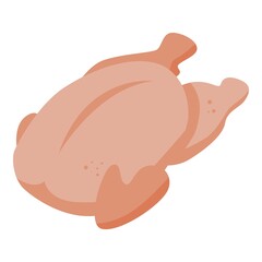 Raw chicken meat icon. Isometric of raw chicken meat vector icon for web design isolated on white background