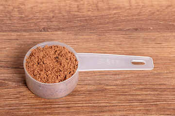 cocoa powder and spoon