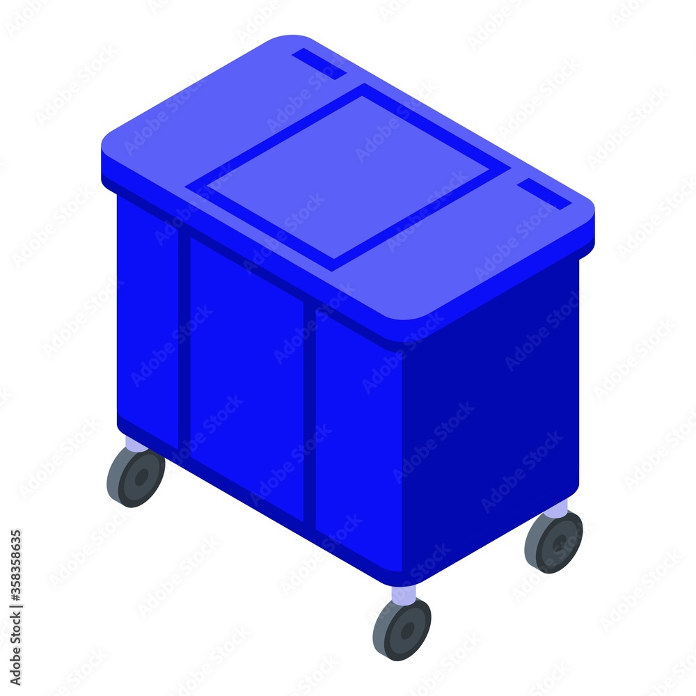 Poster street garbage box icon. isometric of street garbage box vector icon for web design isolated on whit