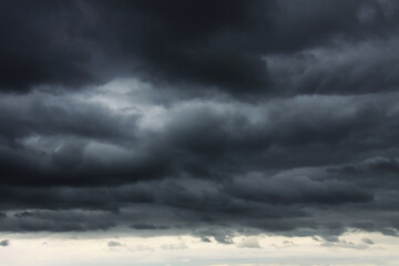 Dark storm clouds hanging low