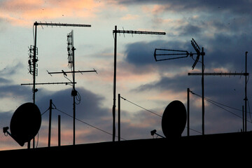 Sunset over the antennas