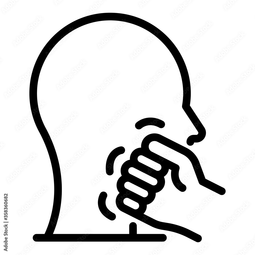 Aufkleber fist in the face icon. outline fist in the face vector icon for web design isolated on white backgro