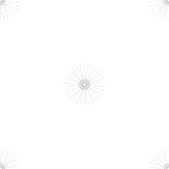 abstract vector background daisy polka dot seamless pattern line on white