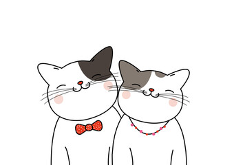 cats in love