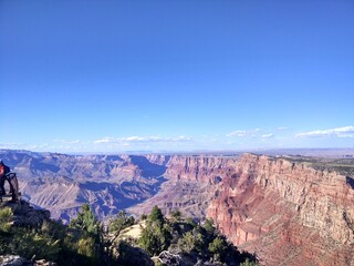 The beautiful view of Grand Canyon National Park at sunny day