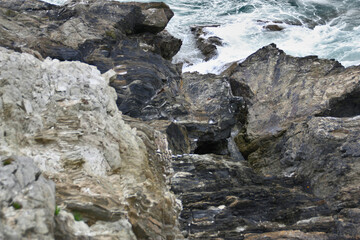Fototapeta na wymiar Rocks in the rough sea