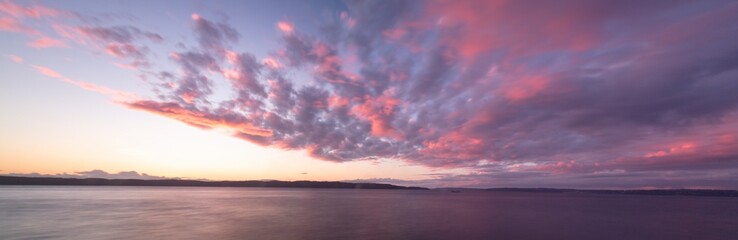 sunset over the puget sound