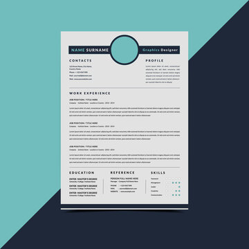 Professional Minimalist modern Resume CV curriculum vitae Template For interview