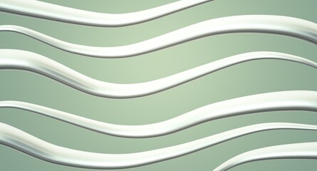 3d image. Volumetric wavy stripes.