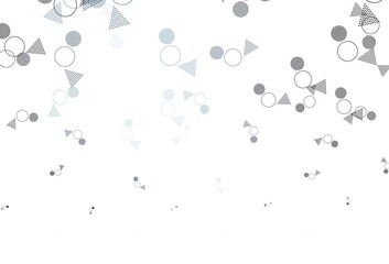 Light BLUE vector texture with triangular style with circles.