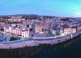 Tarragona. Aerial view in Tortosa, city of Tarragona.Catalonia,Spain. Drone Photo