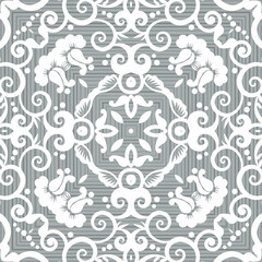 Gray styled seamless repeat pattern wall tiles, Decor For home, Moroccan tiles, ornaments, or wall decor on marble, it also can be used for wallpaper, linoleum, textile, webpage
