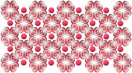 3d image. Volumetric wavy stripes. Ornament repeats