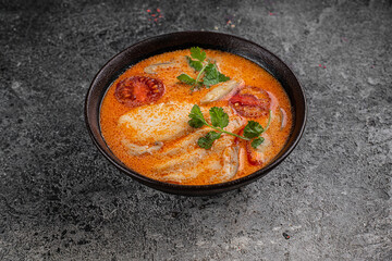 Thai tom Kha Gai, Thai soup with chicken and coconut milk