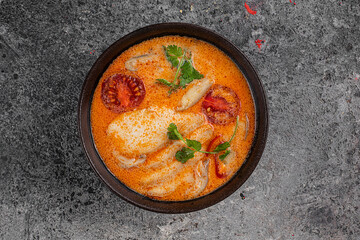 Thai tom Kha Gai, Thai soup with chicken and coconut milk