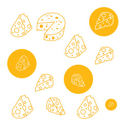 Cheese pattern background icon