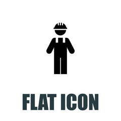 worker icon. Flat illustration isolated vector sign