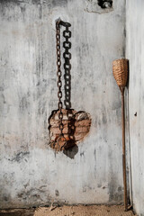 
chains that were used to arrest slaves in slave quarters in Brazil