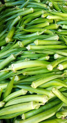 photo with many okra forming a patterned texture