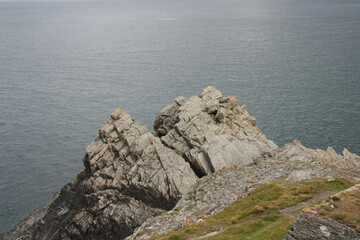 Rocky coast of the British sea 