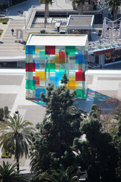 MALAGA, SPAIN - FEBRUARY 13 2019: Centre Pompidou In Malaga