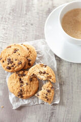cup of coffee and cookies