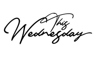 This Wednesday Typography Black Color Text On White Background