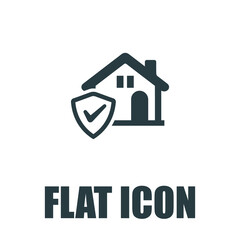 Home security and shield vector illustration pictogram