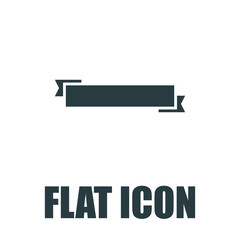 Flat vector ribbon banner isolated background. Ribbon turquoise colored. Set ribbons or banners. Vector illustration pictogram