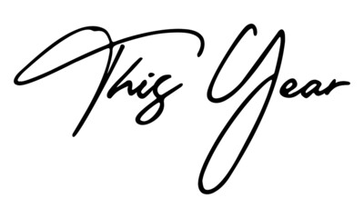 This Year Typography Black Color Text On White Background