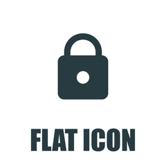Lock icon. Flat design style. Vector EPS10. pictogram