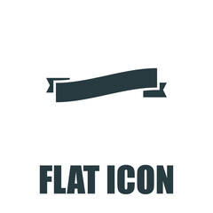 Flat vector ribbon banner flat isolated on white background, Illustration set of blue tape pictogram