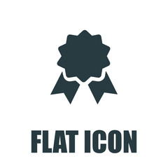 Vector badge with ribbons icon