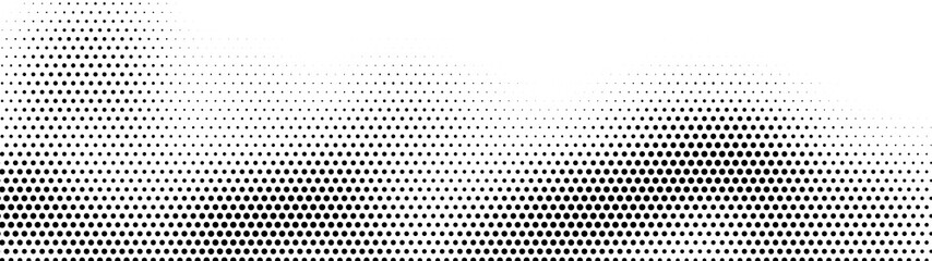 Gradient halftone. Abstract gradient background of black dots. Halftone wave. Vector illustration.