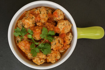 delicious meatballs with sauce tomate