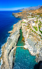 Pirates Fjord named Kalypso in Crete island, Greece