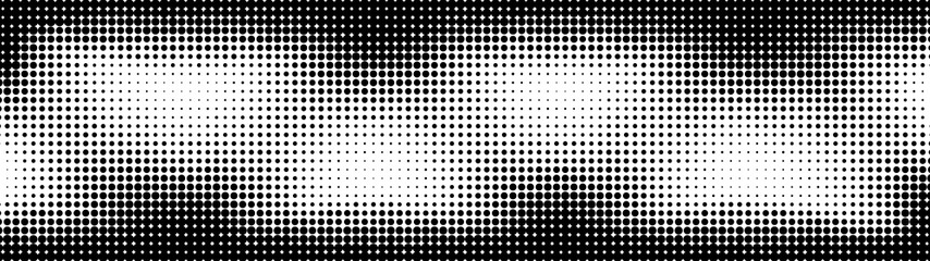 Gradient halftone. Abstract gradient background of black dots. Halftone wave. Vector illustration.