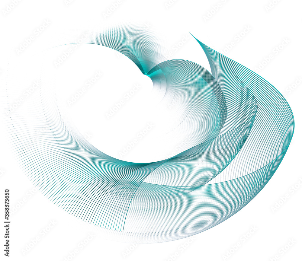 Poster numerous wavy parallel lines form the shape of the heart and the recess in which it is located. grap