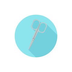 nail scissors simple flat design vector