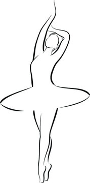 Dancing ballerina, vector Illustration