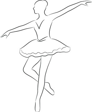 Dancing ballerina, vector Illustration