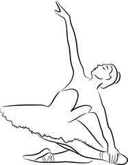 Dancing ballerina, vector Illustration © predragilievski