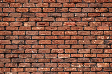Red brick wall, texture background.