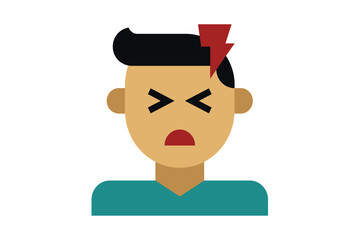 Headache Migraine Severe Head Pain Shock icon