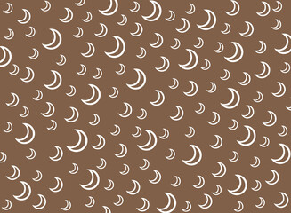 Half moon pattern design with brown background. Suitable for wallpaper or print on fabric