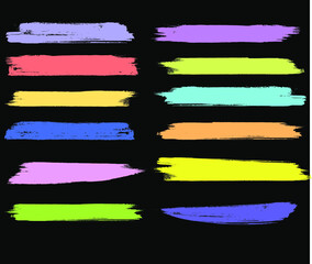 Obraz premium Hand painted brush strokes, grunge brushes frame for text modern art, pastel colors.