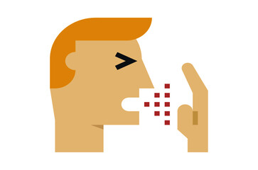 Sneezing Cough Sniffling Wheezing Sick Flu icon