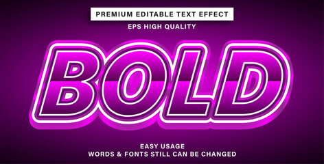 editable text effect bold