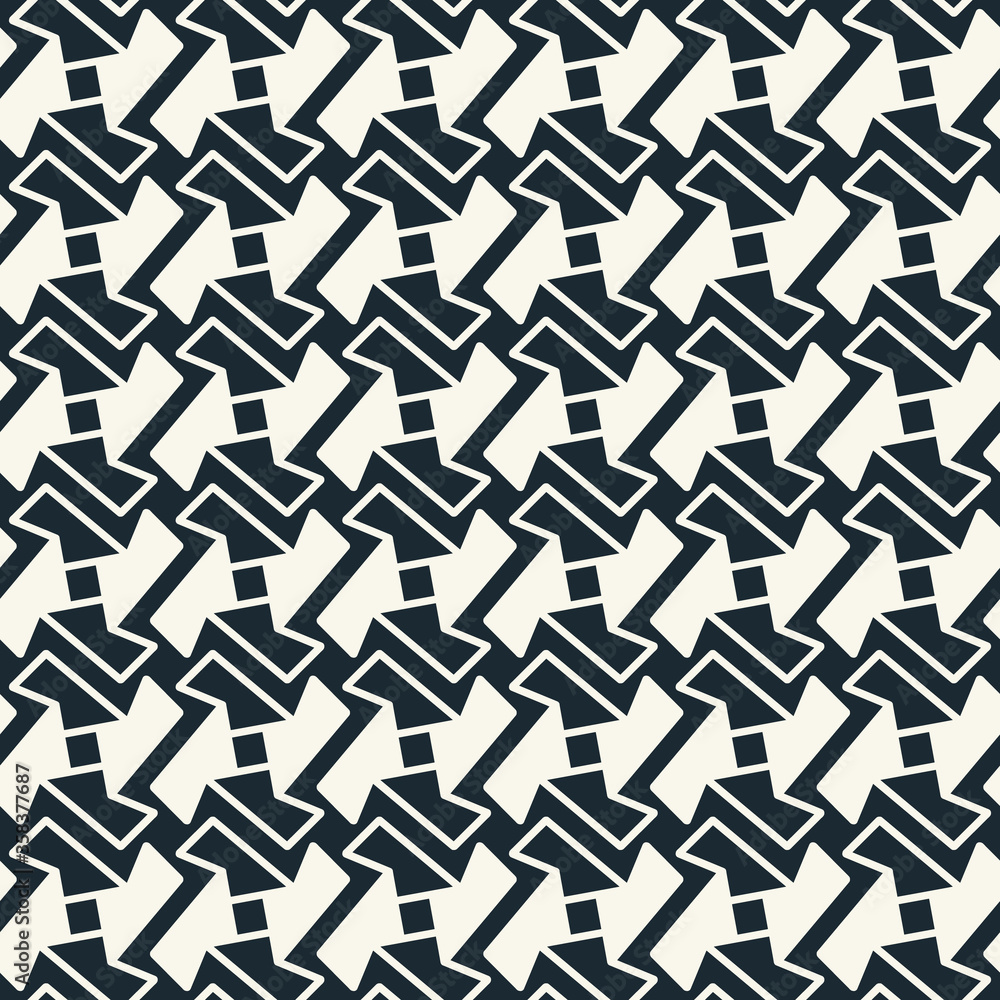 Poster abstract seamless pattern of rotating geometric shapes. pattern for your design fabric or wallpaper.