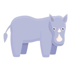 Rhino animal icon. Cartoon of rhino animal vector icon for web design isolated on white background